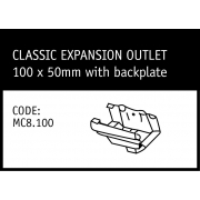 Marley Classic Expansion Outlet 100x50mm with Backplate - MC8.100